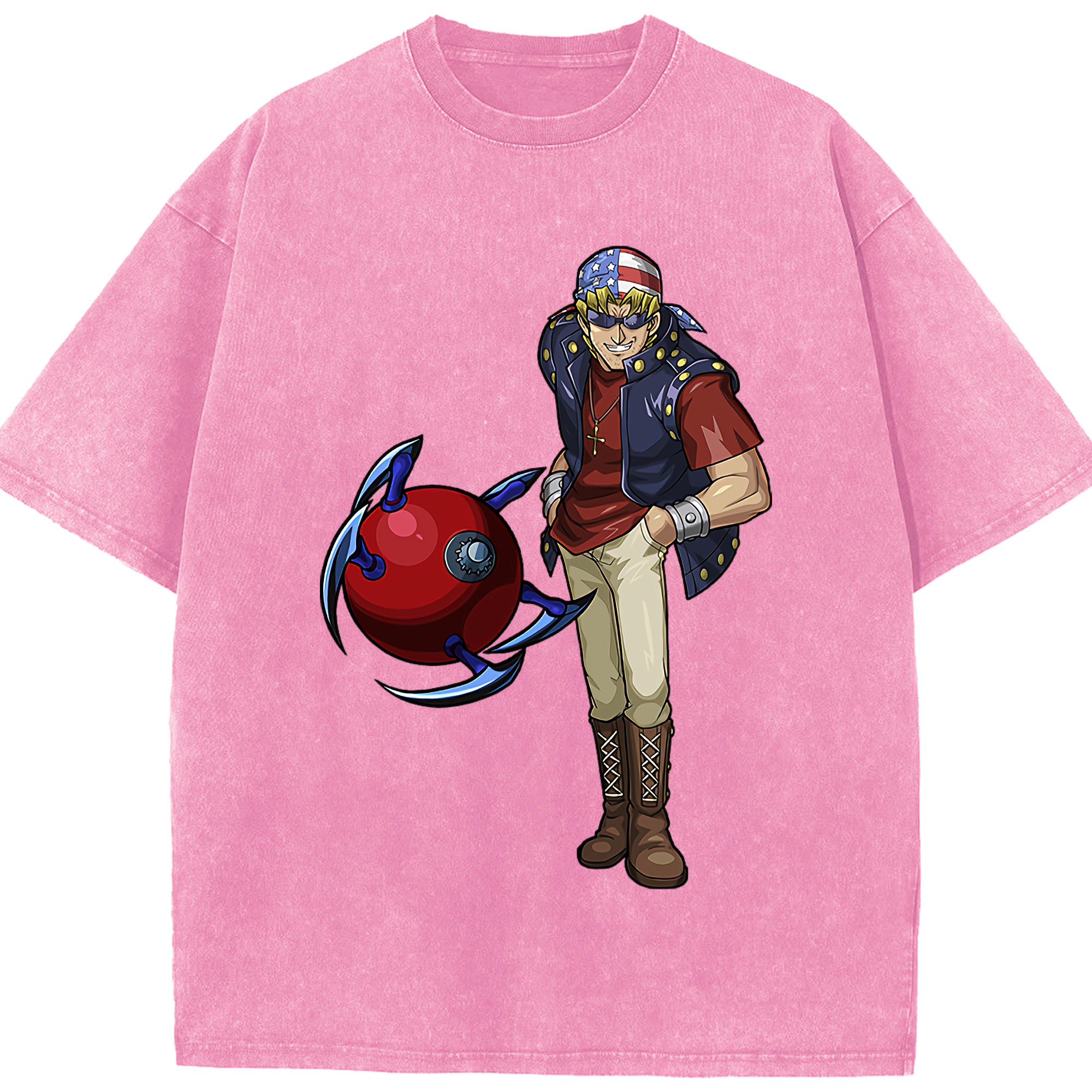 （画像用） 遊☆戯☆王 Yu-Gi-Oh! 綿100% ヴィンテージ風 半袖Tシャツ（フロントプリント）